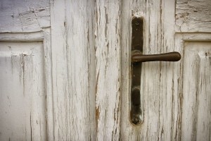 brass door handle - house door