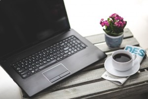 coffee and laptop